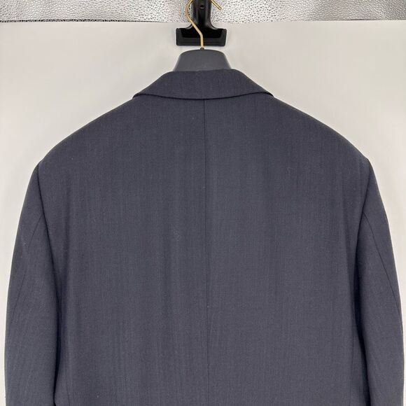 346 Brooks Brothers Mens Two Button Blazer Jacket Black Wool Size 43R - Picture 8 of 9